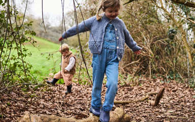 kids playing in nature