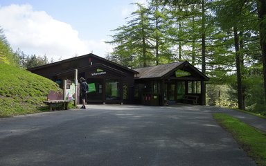 Front of Whinlatter visitor centre and information point