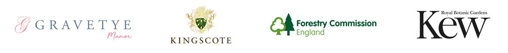 Kew Gravetye Kingscote logos