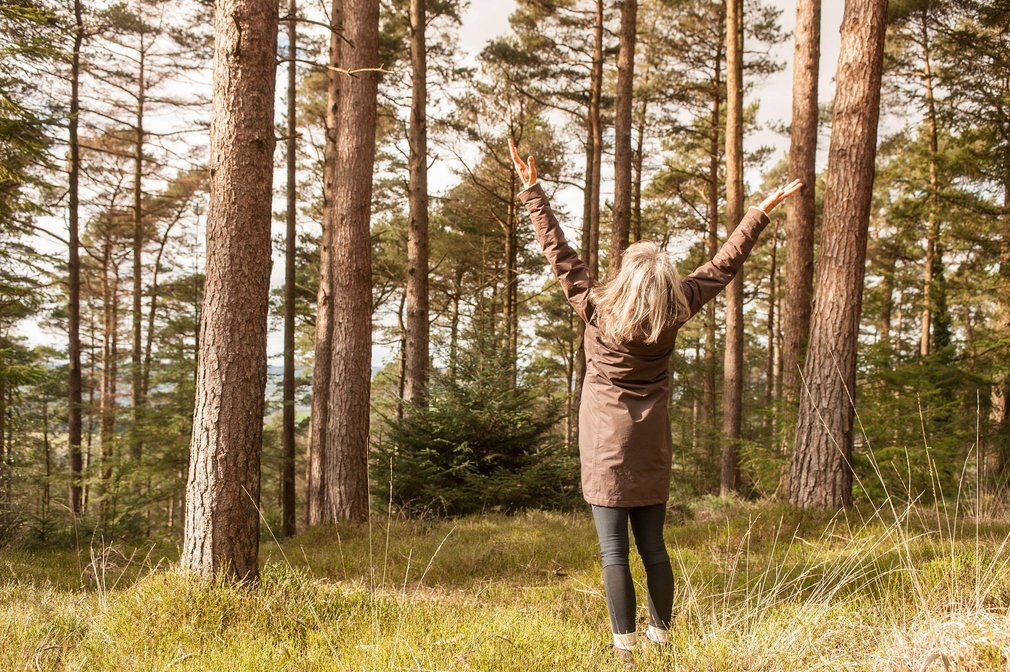 Woman in woodland
