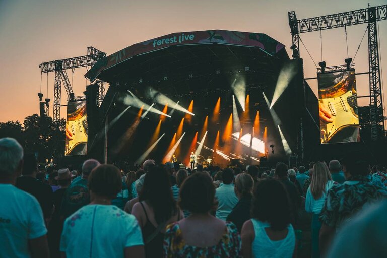 Sting performing on stage