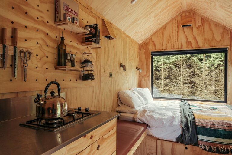 Inside an Unyoked cabin